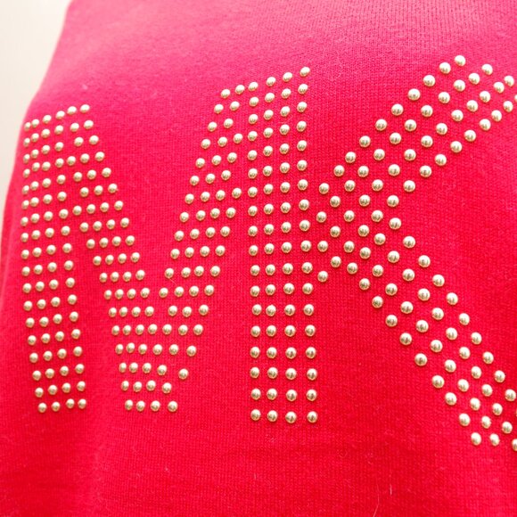 Michael Kors Women's Studded MK Logo Red Sweater - BNWT - Picture 4 of 5